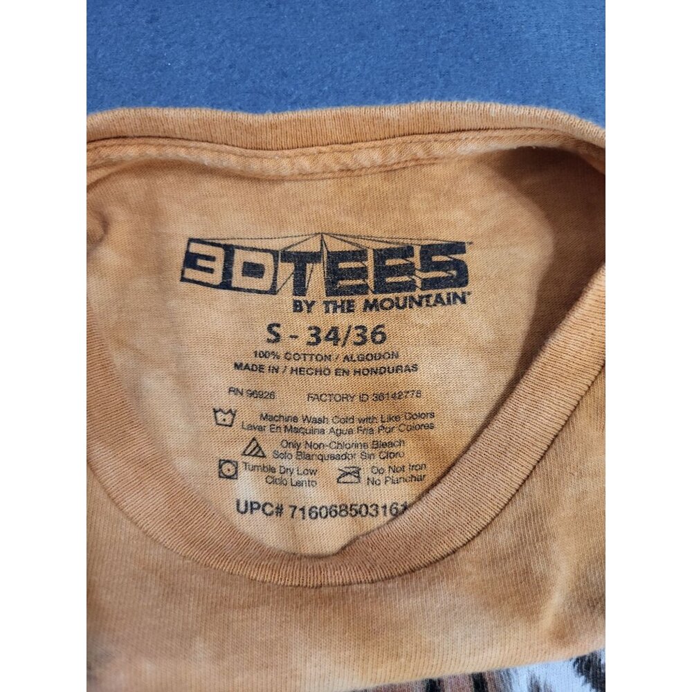 3D Tees by THE MOUNTAIN 2011 Jeremy Paul Tiger Tie Dye Graphic T Shirt Small - Picture 7 of 7